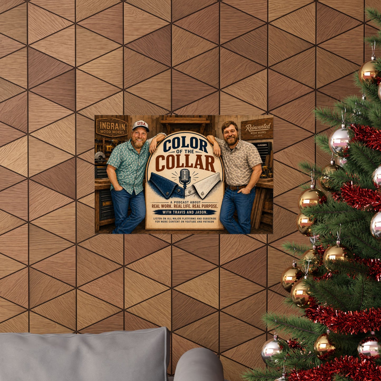 Color of the Collar Matte Horizontal Poster — Podcast Art Print featuring “Color of the Collar”