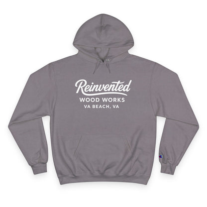 Reinvented Wood Works VA Beach Hoodie — Champion-Style Pullover
