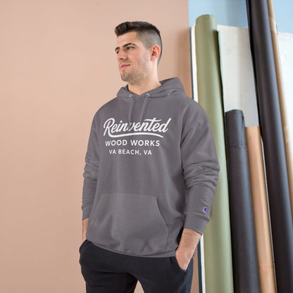 Reinvented Wood Works VA Beach Hoodie — Champion-Style Pullover