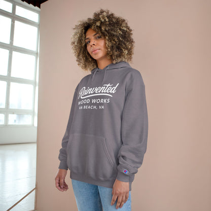 Reinvented Wood Works VA Beach Hoodie — Champion-Style Pullover