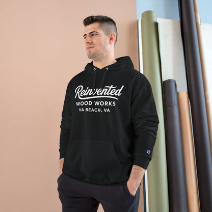 Reinvented Wood Works VA Beach Hoodie — Champion-Style Pullover